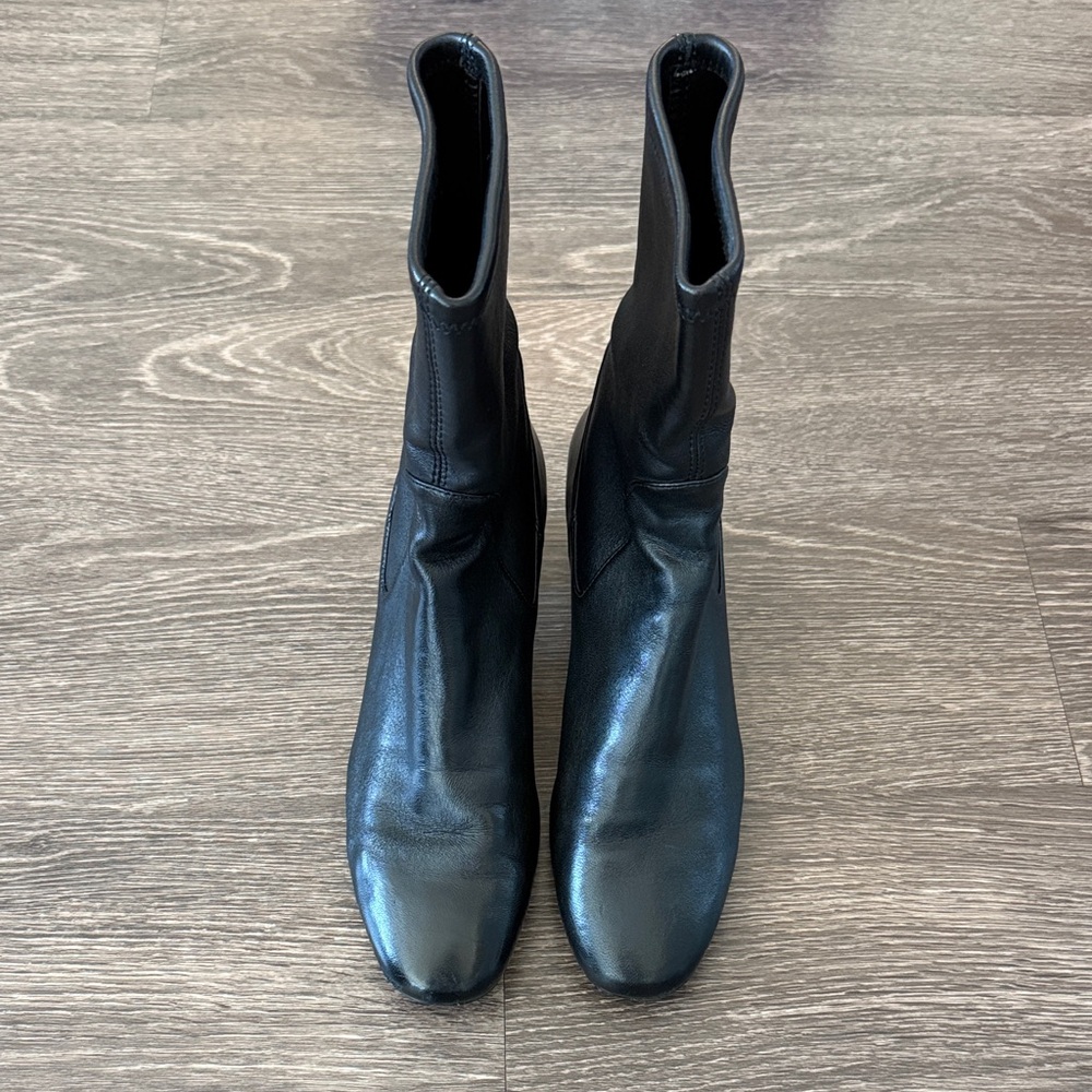 Stuart Weitzman Ernestine Mid-Calf Leather Booties